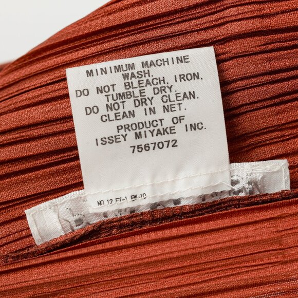 Pleats Please Issey Miyake Terracotta Open-Front Cardigan - Picture 7 of 7